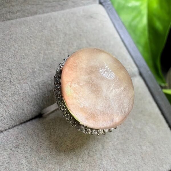 Natural Rabbit Hair Quartz Ring in 925 Sterling Silver