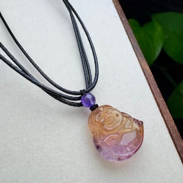 Natural Ametrine Buddha Pendant