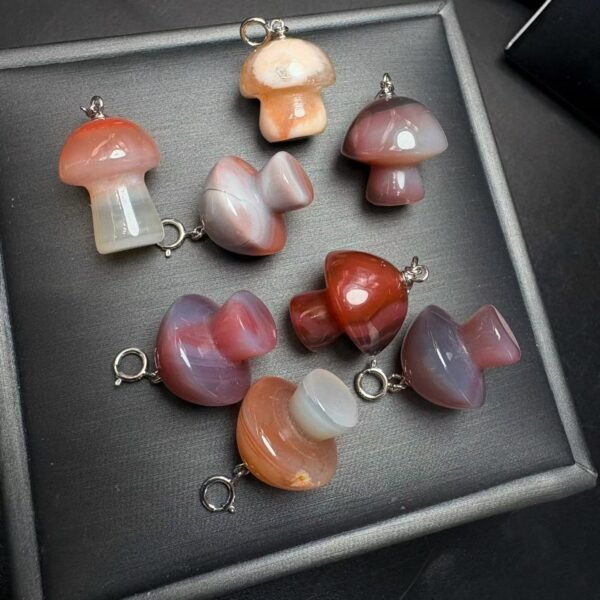 Natural Agate Pendant with a 925 Sterling Silver Bail