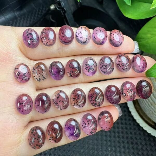 Natural Super Seven Cabochon Loose Stone – 8 × 10 mm