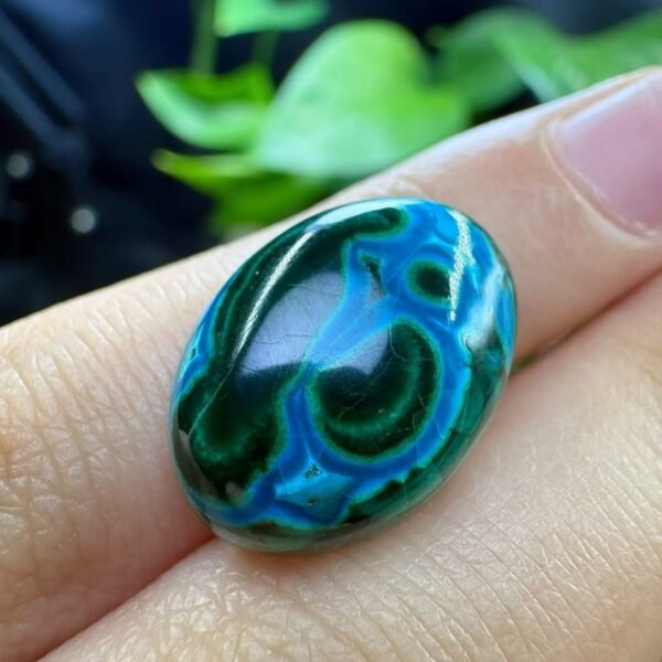 Natural Chrysocolla Cabochon Loose Stone – 12 × 16 mm