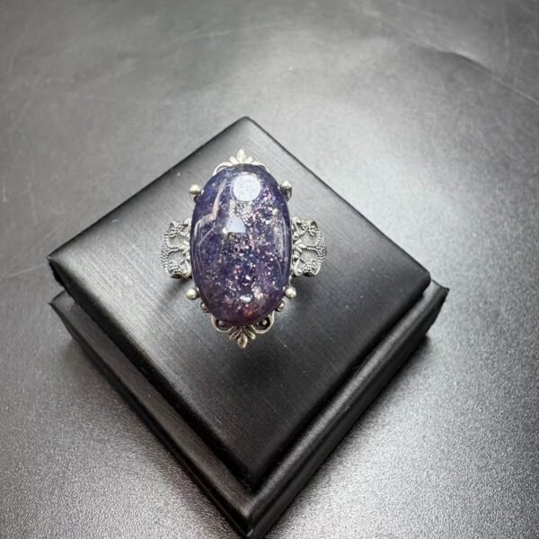 Natural Iolite Ring in 925 Sterling Silver