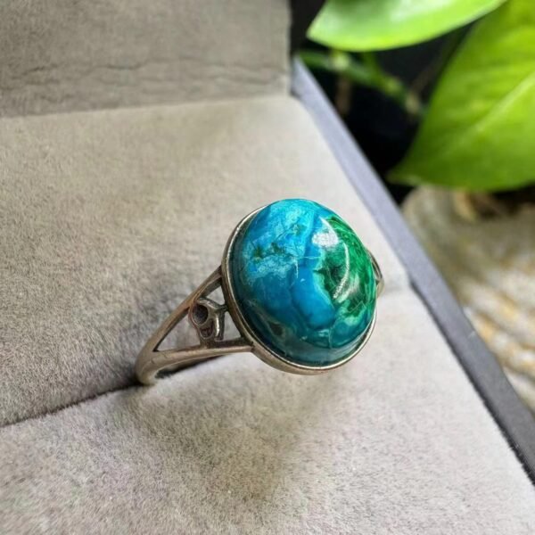 Natural Phoenix Turquoise Ring in 925 Sterling Silver (SX0542)