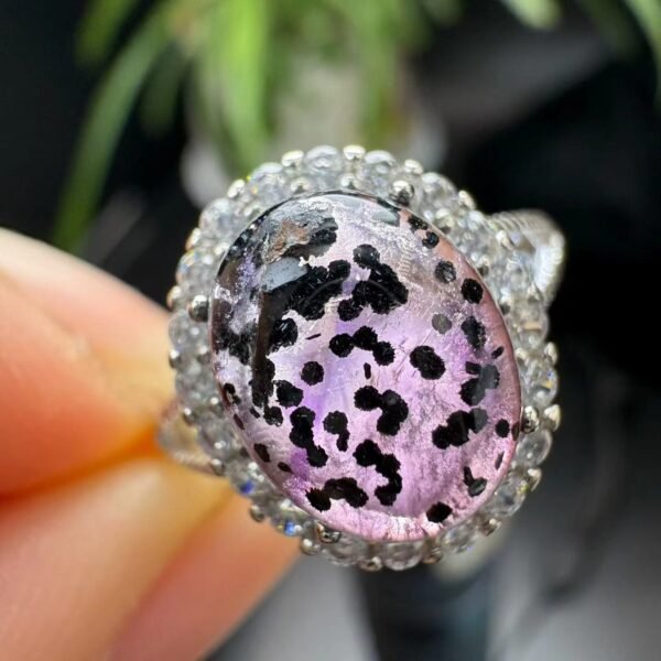 Natural Super Seven Ring in 925 Sterling Silver (SX0642)
