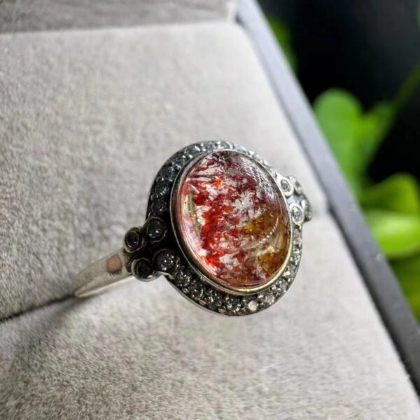 Natural Super Seven Ring in 925 Sterling Silver (SX0643)