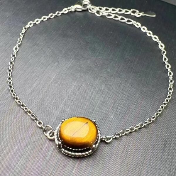 Natural Tiger's Eye Bracelet finished with a copper fitting