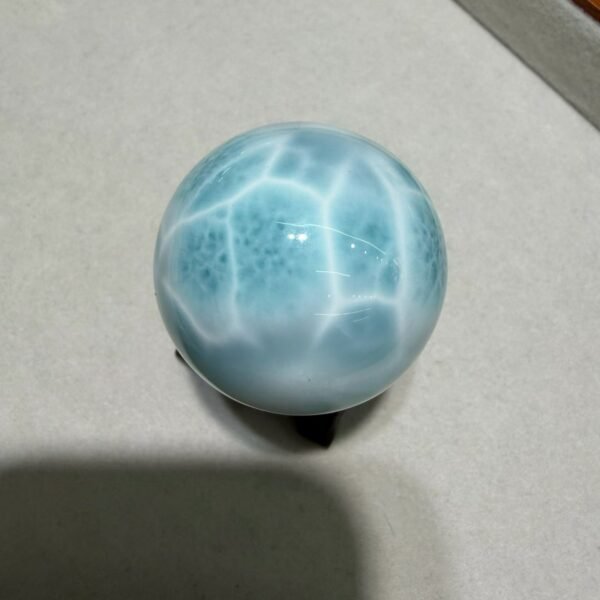 Natural Larimar Sphere – 36.3 mm