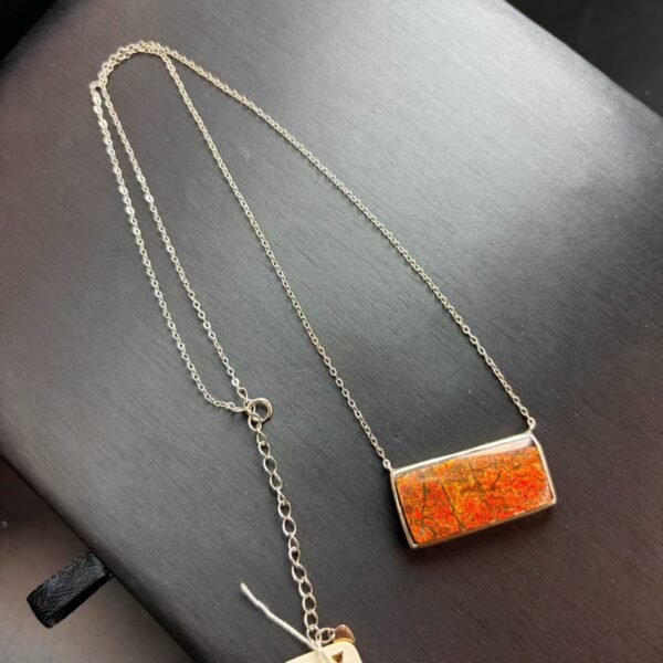 Natural Ammolite Pendant in 925 Sterling Silver (SX0772)