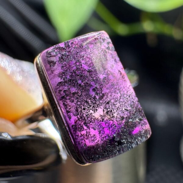 Natural Super Seven Ring in 925 Sterling Silver (SX0840)