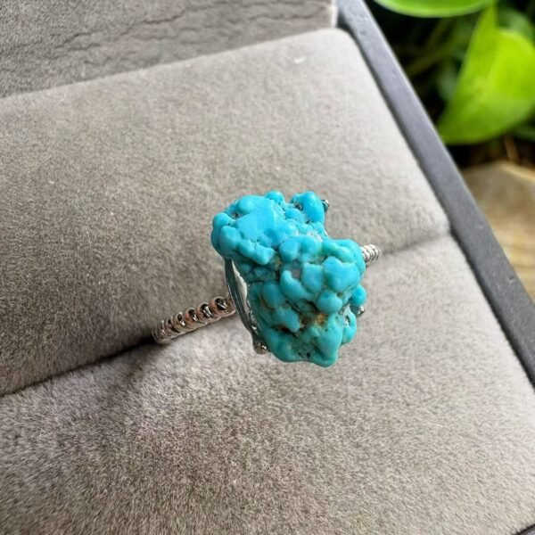Natural Turquoise Ring in 925 Sterling Silver (SX0963)