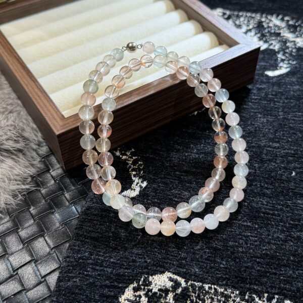 Multi-Color Rutilated Quartz Bead Necklace