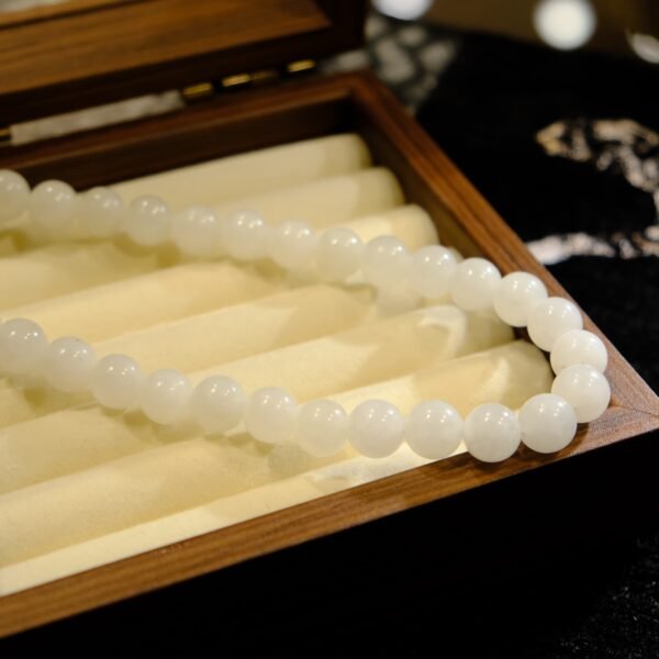 Mutton Fat Jade Bead Necklace